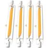 Generico Lampadina 118mm R7S LED 20W, 220V T3 tipo-F 20w Equivalente a 200W Lampada Alogenaluminosità,COB R7S 4500K Bianco Naturale 2000LM Sfarfallio, Illuminazione Fascio 360°, 4pcs