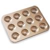 Ponixa Teglia Antiaderente Stampo da Forno in Acciaio al Carbonio (12 Cavity Madeleine Baking Pan)