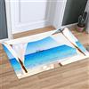 OHAGS Tappeto da Bagno Antiscivolo,Tappeto Doccia in Microfibra,Arredamento balinese, spiaggia accanto a un letto balinese, sole estivo più limpido,Tappetino Bagno Lavabili in Lavatrice,60x90 CM