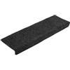 vidaXL Tappetini per Scale Tessuto Agugliato 5 pz 65x21x4 cm Grigi
