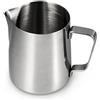 Ganzoo bricco per latte 0,5 l 500 ml in acciaio inox argento, caraffa per cappuccino e latte macchiato, beccuccio a punta per versare senza gocce, manico, forma conica, lavabile in lavastoviglie