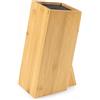 Hanseküche Ceppo portacoltelli senza coltello in legno (bambù marrone, quadrato obliquo uno scomparto)