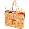 Aeelike Borsa grande per lavori a maglia, borsa per filati di lana, borse per artigianato con scomparti, borsa organizer per ricamo a punto croce, borsa portatile per progetti di lavoro a maglia