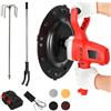 chengxiaorui Macchina Lisciatrice per Calcestruzzo, Frattazzo Elettrico 21V e Lucidatrice per Muri, Strumento Intonaco Malta Cemento Stucco Platorello 38cm, Motore Alta Potenza Rame 6 Velocità(10 cell battery)