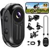 Pudet Luo Action Cam 2K WiFi, Mini Bodycam Magnetica e Dotata di Display 120 ° Telecamera Sportive, Videocamera POV Vlog con Visione Notturna per Moto, Ciclismo e Avventure