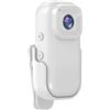 Bamberg Mini Telecamera Wi-Fi 1080P Corpo Portatile Fotocamera Clip Posteriore Bianca 1 Set