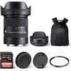 Sigma Obiettivo contemporaneo 18-50 mm F2.8 DC DN per Sony E-Mount con filtro Tiffen 55 mm protezione UV, scheda di memoria SanDisk Extreme PRO UHS-I SDXC da 128 GB e zaino per fotocamera Waith (set