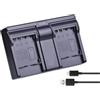 CQJFCYBRA Caricabatteria USB LCD Li-90B Li 50B Li-70B, Compatibile Con Olympus, For VG-120 X-940 VG-140 VR-130 D-705 D-710 VR-120 VR-14