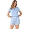 Noidinotte; more than pyjamas Noidinotte - Pigiama Donna Estivo in Cotone Articolo Amour - XL Azzurro