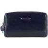 PIQUADRO Beauty 2 comparti in pelle - Accessori da viaggio- Custodia per trucchi Uomo, Blu Notte, Talla única - BY5011B2-BLU2