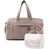 Remedare Borsa da Cabina per Weekend Organizzato Donna - Valigia da Viaggio con Trousse da Toilette Rimovibile & Tasca per Scarpe Impermeabile - per Ospedale, Sport, Aereo e Week-End Leggero, marrone