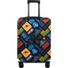 Explore Land Copertura protettiva per valigia, adatta per bagagli da 45-81 cm, Bon Voyage, S (46 cm- 56 cm Bagaglio)