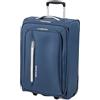 Pierre Cardin Cion CL610M Valigia morbida con ruote resistenti testate contro lo stress | Valigia telescopica con maniglie di trazione con cinghie di imballaggio, Blu marino e grigio., S, Taglia S: 56