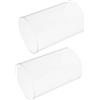 HOLIDYOYO Portacandele Cilindro in Vetro Resistente 2 Pezzi 10X15 CM Copertura Antivento per Candele da Tavolo e Centrotavola