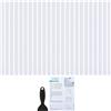 PATIKIL Adesivi Antiscivolo per Vasca 14.96x0.79 Pollici, 24Pz Adesivi Antiscivolo per Pavimento Doccia con Decalcomanie Adesive Raschietto per Vasca Doccia Pavimento Scalinata, Bianco
