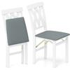 GIANTEX Set di 2 sedie da pranzo pieghevoli, da cucina con gambe in legno di gomma, imbottite, per soggiorno, sedie pieghevoli, portata fino a 150 kg, sedia imbottita senza maniche, 41 x 53 x 91 cm