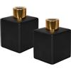 Colexy 2 Bottiglie vuote del diffusore da 150 ml, Piccole Bottiglie di Vetro per aromaterapia, Bagno, Ufficio (Nero Opaco)