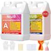 NIUB Silicone per Stampi, 10A Gomma Siliconica per Stampi, 4,2KG Silicone Liquido per Stampi, Silicone per Stampi da Colata, Silicone Alimentare per Stampi, Silicone Alimentare per Stampi (Arancione)