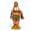 FONTANINI Donna con CESTA 12CM in Resina STATUINA PRESEPE (F-108)