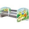 ACMA Letto per Bambino Cameretta per Bambino con Materasso Letto junior II Grigio (29 Aereo, 160x80)