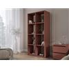 3E 3xE living.com Libreria a 8 scomparti - colore: rosso mattone - 147 × 74 × 30 cm, in verticale o orizzontale