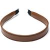 QinGoo Cerchietto per Capelli da Donna con Pelle Fascia per Capelli sottile, Accessorio per Capelli, 1 Pezzo, Caffè