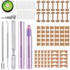 Ekukeon Set per Unghie Incarnite, 18 Cerotti Autoadesivi con Nastri Correttivi, Supporto per Solchi, con Pennello per Cura Unghie e 12 Leve, Kit Strumenti Completo