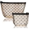ROKZELT 2 Pezzi sacchetti da toilette in trasparente, borsa per cosmetici, organizer da viaggio per articoli da toeletta, pochette da donna, con cerniera, per viaggi, cosmetici, borsa per cosmetici