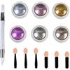 Rieoany Polvere Cromo per Unghie, Nail Art Glitter Brillantini Unghie Decorazioni Metallic Mirror Glitter con Effetto Smalto Brillantini Specchio Polvere Laser Pearlescent Home DIY Salon (Contenente viola)