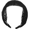 SAFIGLE Fascia Larga in Pizzo Nero per Chioma Donna, Accessorio Leggero ed Elegante per Feste e Shopping, Stile Chic alla Moda