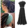Remanbo Dreadlock 10PS per uomo 20 cm/8 pollici Fibra ad alta temperatura 60 g Estensione dei capelli Naturale (Grigio chiaro Grigio scuro)