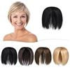 PARXITN Topper per capelli per donne con 3 clip in extension per capelli lisci, extension sintetica per capelli ondulati, colore nero naturale