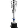 Hole Gadget Coppa Trofeo Personalizzabile 41, 40, 39 cm Singolo o Tris per Tutti Gli Sport, Calcio, Calcettto, Tennis, Basket, Padel, Fantacalcio, Concorsi, Premiazioni cod 12.911 (39 cm | Silver)