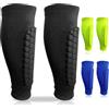 Gevvnss 1 Paia Parastinchi Calcio Calzini Maniche,Parastinco per Calze Ergonomicamente Comodi da Indossare,Elastico Paratibie per Calcio Basket Ciclismo Arrampicata(Nero,XL)