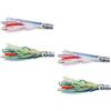 agc Kit 4 Pezzi Esca Artificiale Traina Octopus Rigs Piombato Bianco/Blu + Verde/Blu con Terminale da 0.50 Lungo 7 Metri Ancorotto Doppio Amo 2/0 Dotato di Testa Piombta in Alluminio Idro Jet attirante