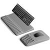 Vaydeer Set di supporto per tastiera e tappetino per mouse con poggiapolsi, supporto per polso in morbida memory foam, cuscino ergonomico per il polso per scrivania, allevia il dolore al tunnel