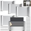 Aicharynic 5 targhette per porta ufficio, formato A6, in alluminio, autoadesive, 148 mm x 105 mm, per ufficio, stabile, copertura trasparente per eventi