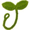 Generisch Cavi dati a maglia a foglia all'uncinetto, accessori per cuffie, lana lavorata a maglia, germoglio a foglia verde, artigianato, cuffie