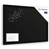 ALLboards Lavagna nera 70 x 50 cm con cornice in legno ECO, lavagna, gesso, montaggio a parete, lavagna gastronomica, colore nero