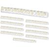 QUARKZMAN 10 Set Cubetti Prezzo Display, Supporto Etichetta Prezzo Regolabile Mini Kit Blocco Numeri Lettere Dollaro Segnalazione Prezzo per Gioielli Negozi (Trasparente/Oro, 2.2 Lunghezza)