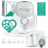 MAMASHY Plus - Tiralatte Elettrico Indossabile Silenzioso + Diario dell'Allattamento in Regalo, Mani Libere, 6 Taglie, 5 Adattatori Silicone BPAFree, Portatile Ricaricabile