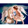 HUASHUZI 5d diy diamond painting angeli bambini diamanti painting kit arte pittura diamante foto ricamo punto croce per adulto foto poster decorazioni per la decorazione della parete di casa