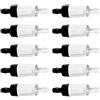 BE-TOOL 10 valvole di ritegno per acquario, 4 mm, bianco-nero, unidirezionale, trasparenti, valvole di non ritorno, protezioni per pompe per tubi aerei, accessori per acquari