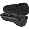 Linkidea Custodia da viaggio per rasoio compatibile con Philips Norelco 5000 e Braun Serie 3,organizer rigido portatile con tasca a rete,custodia per rasoio elettrico ideale per viaggi di lavoro(Nero)