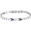Maserati Bracciale Uomo in Acciaio, Collezione ICONIC, Spina di Pesce, Idee Regalo - JM225AVD82
