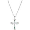 De Bussy Ciondolo Cuz delle Asturie in argento sterling e zirconi. La Croce della Vittoria divenne l'Emblema araldico del Principato delle Asturie, Argento