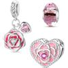 HappyStar charm argento 925,bead charm da donna, ciondolo combinato, I migliori regali per Sorelle e coppie, (perline distanziatrici incluse)