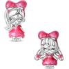 HappyStar charm argento 925,bead charm da donna, ciondolo combinato, I migliori regali per Sorelle e coppie, (perline distanziatrici incluse)
