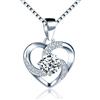 MicVivien regalo di San Valentino per collana da donna, in argento Sterling 925 con ciondolo Crazy Love con lunga 45cm inclusa