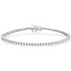 Remo Gammella Gioielli Bracciale Uomo Donna Tennis Argento 925 con Zirconi taglio brillante diamante da 2 mm colori bianco, nero, rosso, verde, blu e acquamarina. Misura 19.5 cm (Bianco)